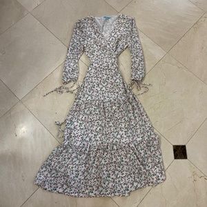 Vintage Wrap Midi Dress